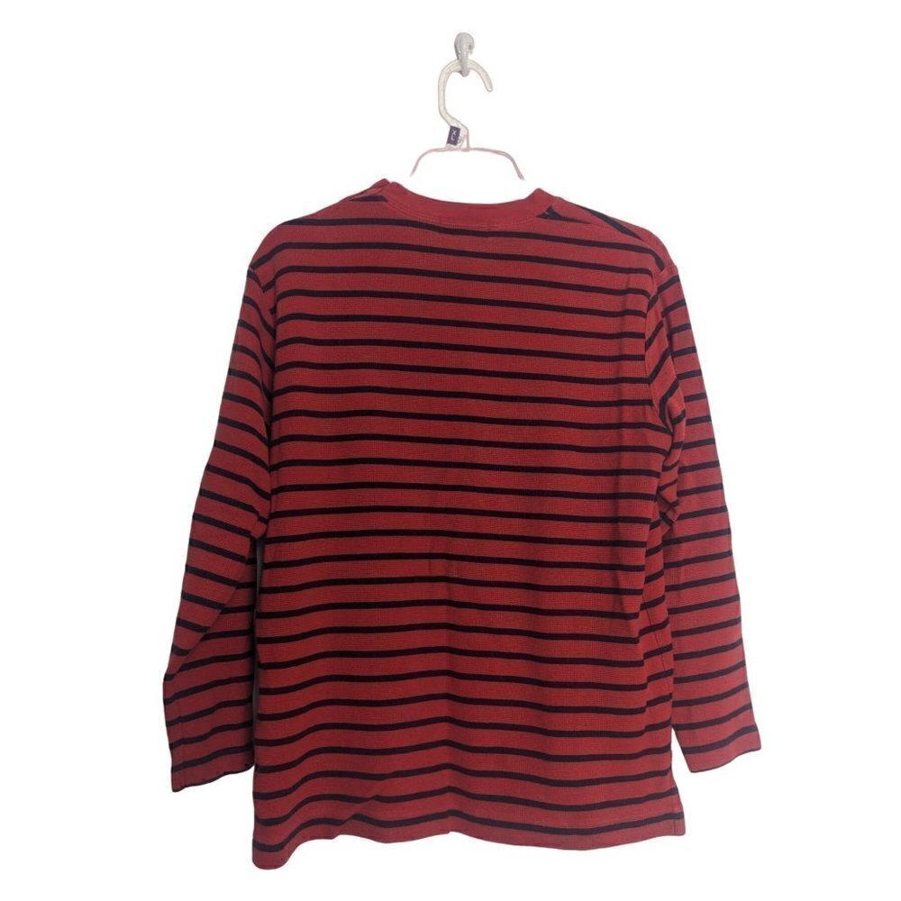 Lauren Ralph Lauren Red Striped Blue Long Sleeve Sweater Gold Crest Women's M - Picture 4 of 6